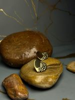 Golden Pebble Hearts
